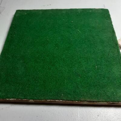 2 Vintage picture colored tiles