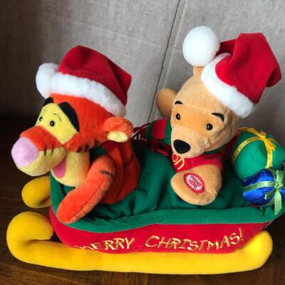 Whinney the Pooh & Tigger Sled Singing plush