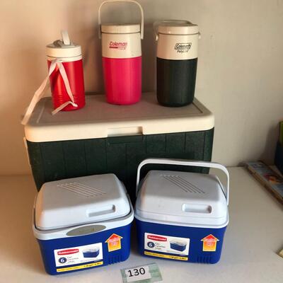 Lot of Coleman Thermoses & coolers