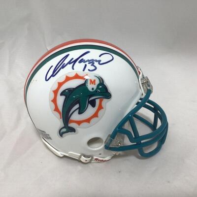 13) NFL | Dan Marino Signed Mini Helmet and Pictures