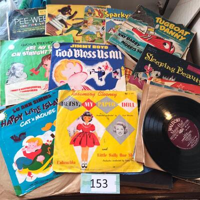 Lot of 45 Records, Children's some with sleeves