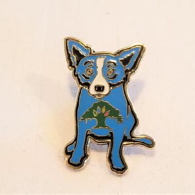 Lot #61  George Rodrigue Enamel Lapel Pin - Collectible