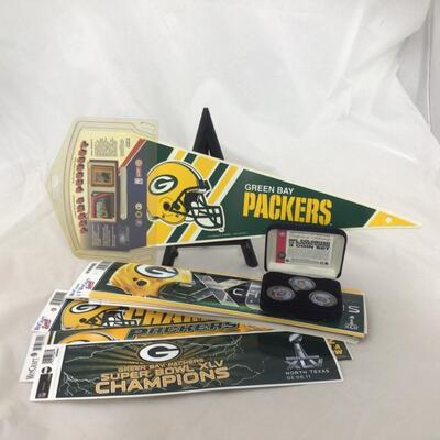 33) PACKERS | Bumper Stickers | Perma Pendant | Colorized Coin Set