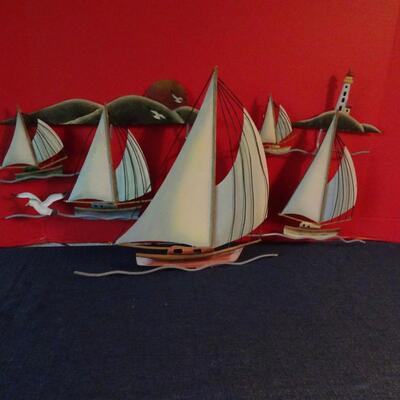 LOT 17. METAL SAILING WALL DECOR