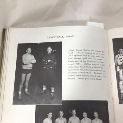 43) BASKETBALL | John Wooden Pre UCLA Yearbook Rare!
