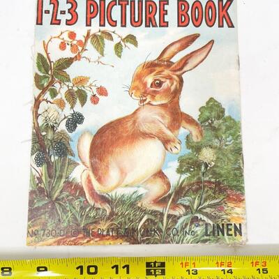 VINTAGE LINEN 1-2-3 PICTURE BABY BOOK - PLATT & MUNK