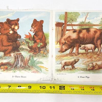 VINTAGE LINEN 1-2-3 PICTURE BABY BOOK - PLATT & MUNK
