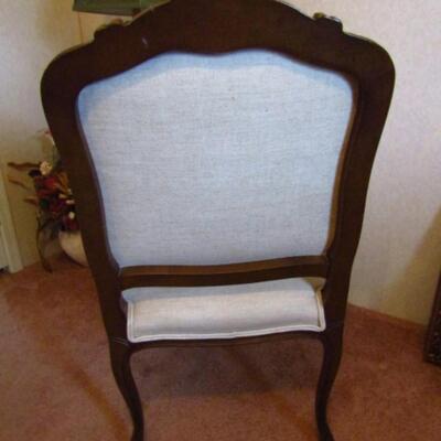 Upholstered Wood Frame Arm Chair