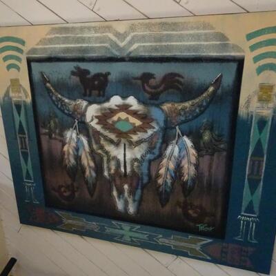 LOT 64. NATIVE AMERICAN ART 50" X40"