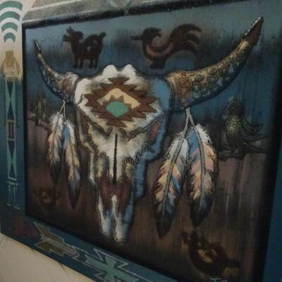 LOT 64. NATIVE AMERICAN ART 50" X40"