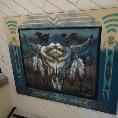 LOT 64. NATIVE AMERICAN ART 50" X40"