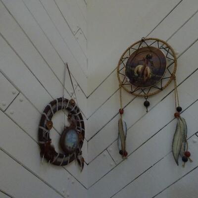 LOT 66. NATIVE AMERICAN ART INSPIRED WALL ART