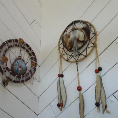LOT 67. NATIVE AMERICAN ART INSPIRED WALL ART