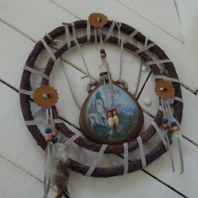 LOT 67. NATIVE AMERICAN ART INSPIRED WALL ART