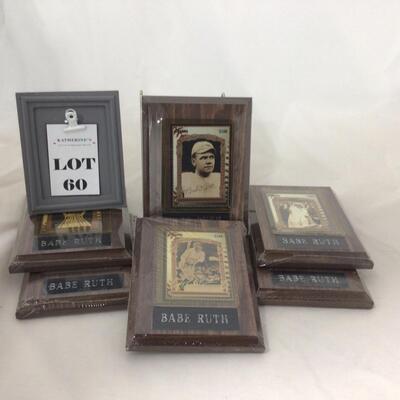 60) BASEBALL | Babe Ruth Cards on Plaques