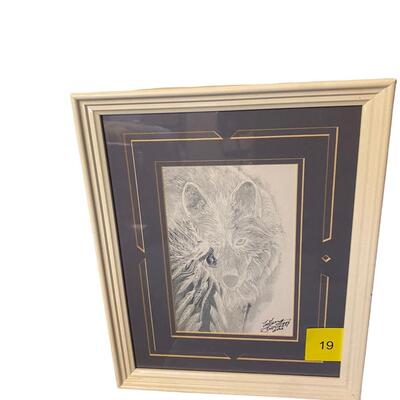 12-1/2 X 15-1/2
Matted in a picture Frame 
Personalized to Gerry
Signed Bill Rabbit