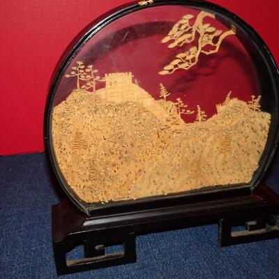 LOT 80 CARVED DIORAMA 3D. THE GREAT WALL