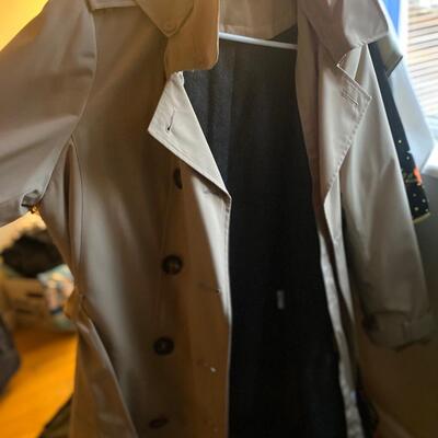 Calvin Klein lined raincoat trench coat removable