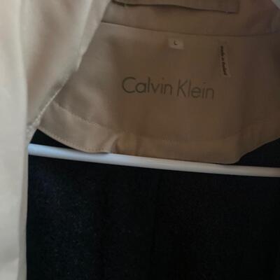 Calvin Klein lined raincoat trench coat removable