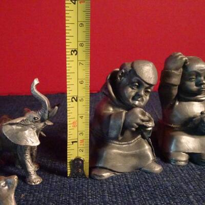 LOT 82. PEWTER AND METAL FIGURINES