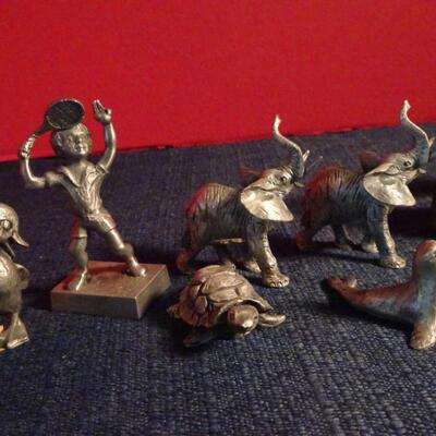 LOT 82. PEWTER AND METAL FIGURINES