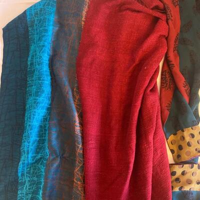 Trio of scarves: jewel edition