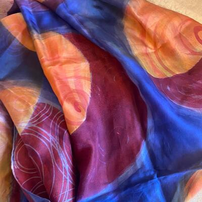 Four of scarves: raspberry pie