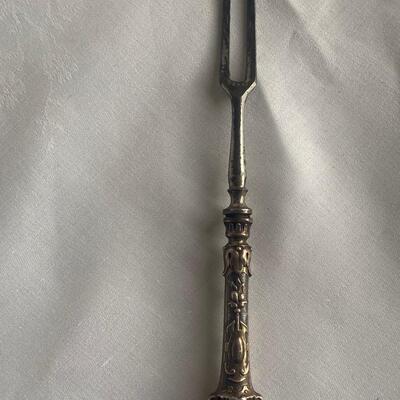 Antique figural server pickle olive fork