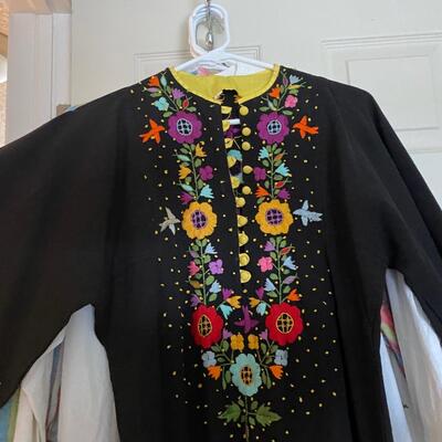Hand Embroidered Eastern European caftan