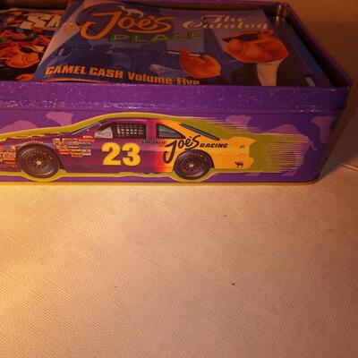 CAMEL CIGARETTES COLLECTORS TIN SMOKIN JOES RACING W/ MATCHES NIB. 1994