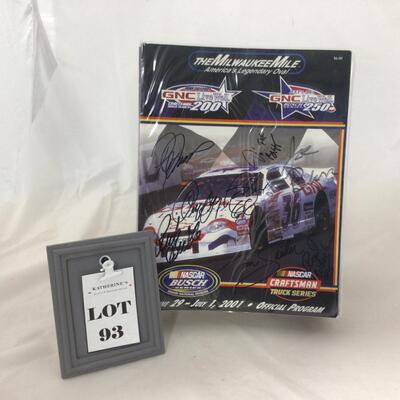 93)  NASCAR | Mixed Group of Driver Cards and Signed Piece