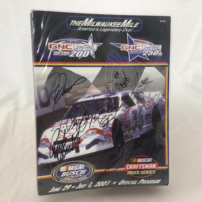 93)  NASCAR | Mixed Group of Driver Cards and Signed Piece