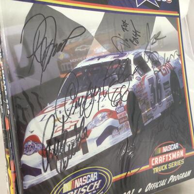 93)  NASCAR | Mixed Group of Driver Cards and Signed Piece