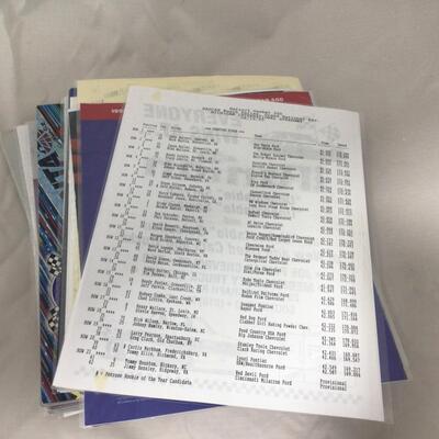 98)  NASCAR | Mixed Group of Driver Cards and Papers