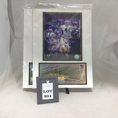 104) PACKERS | Matted Packer Prints and First Day Cover