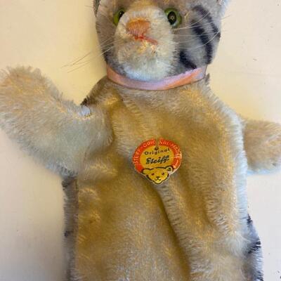 Vintage original Steiff kitten hand puppet midcentury