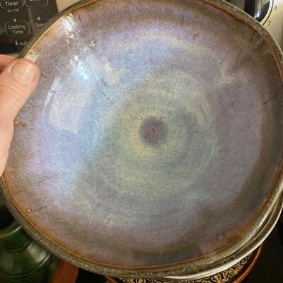 Trio of Lustre studio pottery bowls
