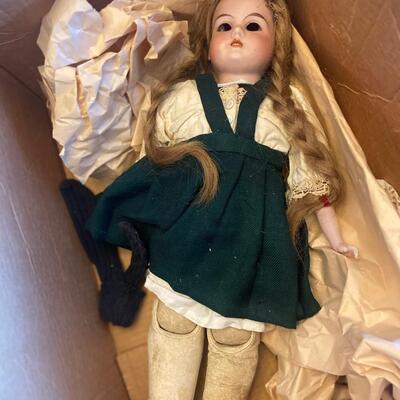 Antique porcelain girl needs doll hospital trip and love