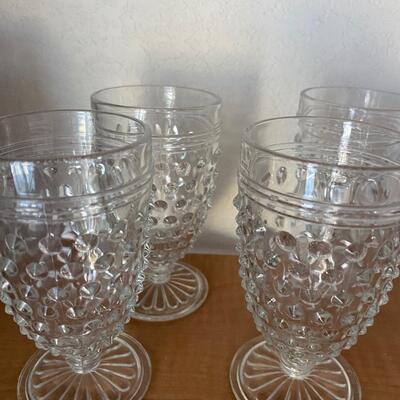 Hobnail mixed pattern lot with decanter