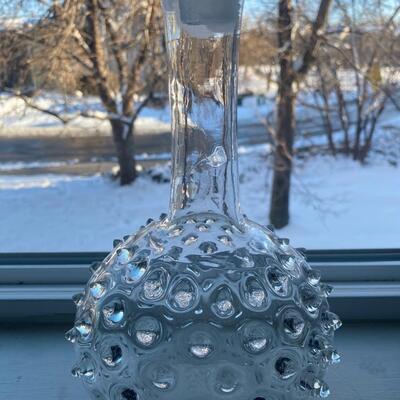Hobnail mixed pattern lot with decanter
