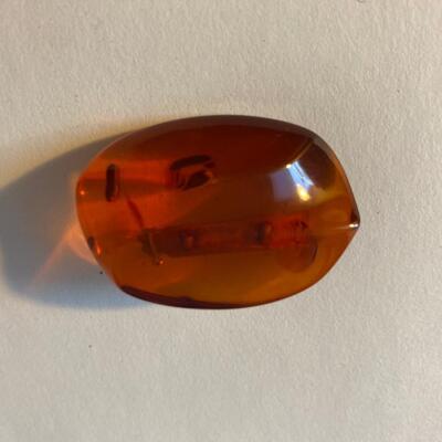 Modernist mid century amber pin