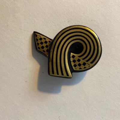 Rosenthal Art series ceramic porcelain pin  1980s