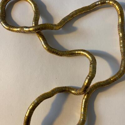 Unmatched pair that vibes together gold freeform modernist necklace and bracelet