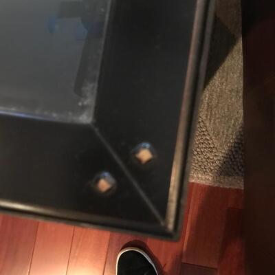 Glass top side table