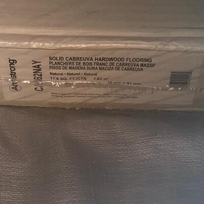 15 boxes of Armstrong solid cabreuva natural mahogany flooring