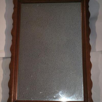 Near antique mirror wood frame