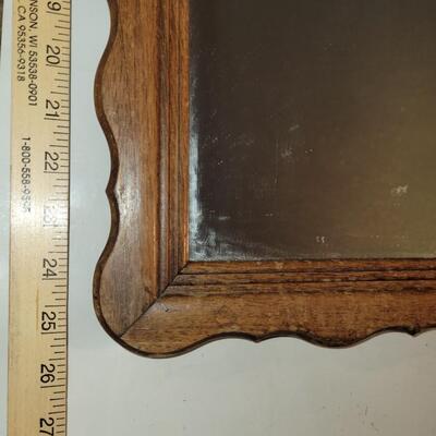 Near antique mirror wood frame