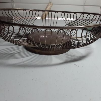 Vintage metal fruit bowl