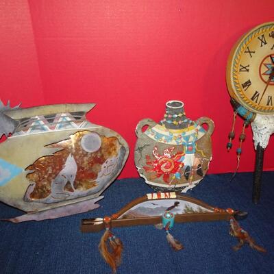 LOT 130. NATIVE AMERICAN INSPIRED HOME DECOR