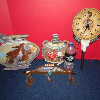LOT 130. NATIVE AMERICAN INSPIRED HOME DECOR